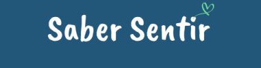 Logo Saber Sentir fundo azul escuro